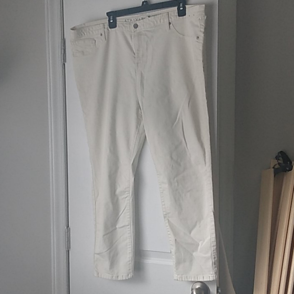 Denim legging crop winter white